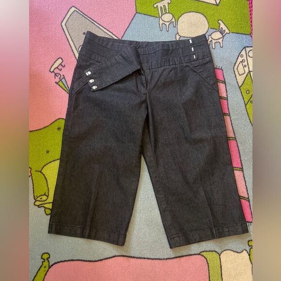 BISOU BISOU MICHELE BOHBOT CROPPED JEANS SIZE PLUS 14 - Picture 1 of 13